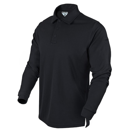 Condor Outdoor Products PERFORMANCE POLO LS, BLACK, L 101120-002-L